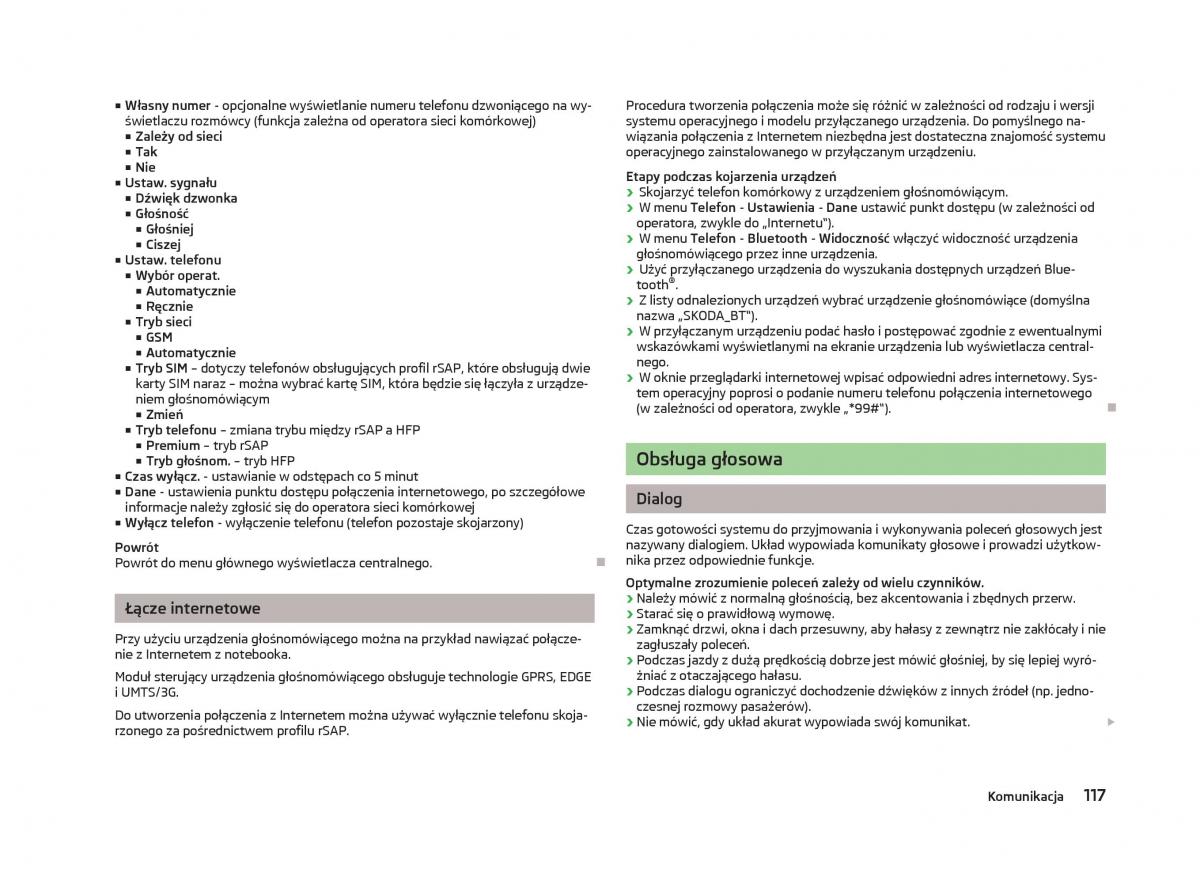 Skoda Octavia III instrukcja obslugi / page 119