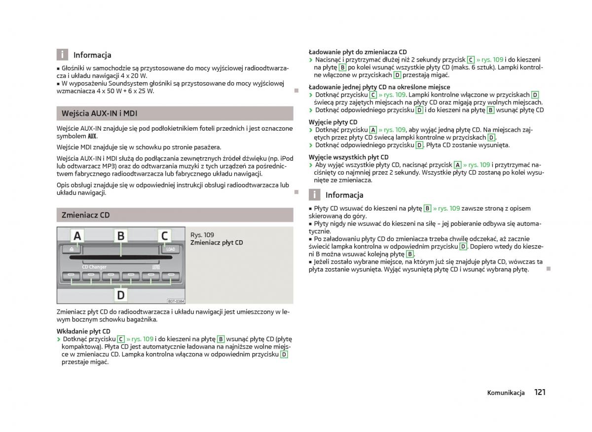 Skoda Octavia III instrukcja obslugi / page 123