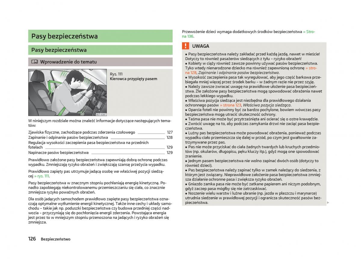 Skoda Octavia III instrukcja obslugi / page 128