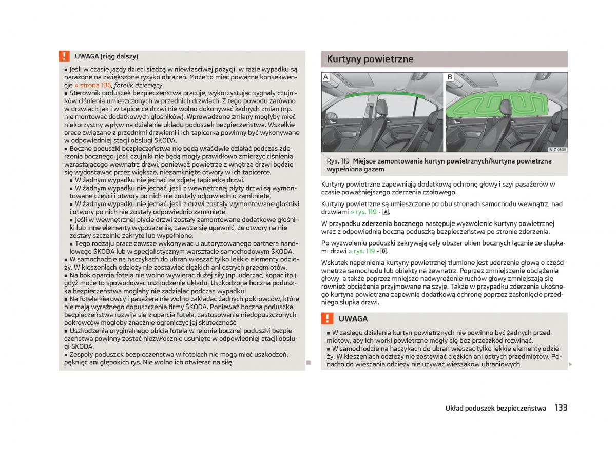 Skoda Octavia III instrukcja obslugi / page 135