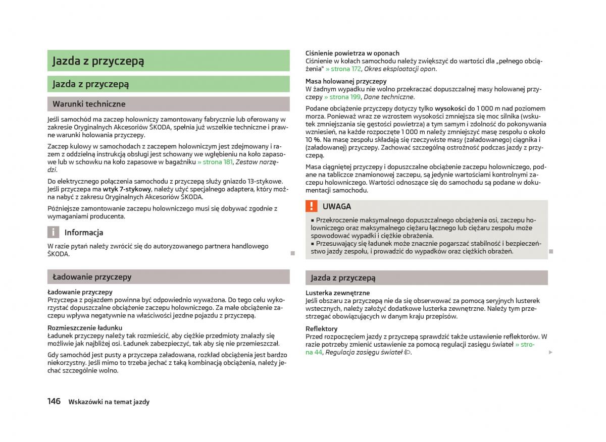 Skoda Octavia III instrukcja obslugi / page 148