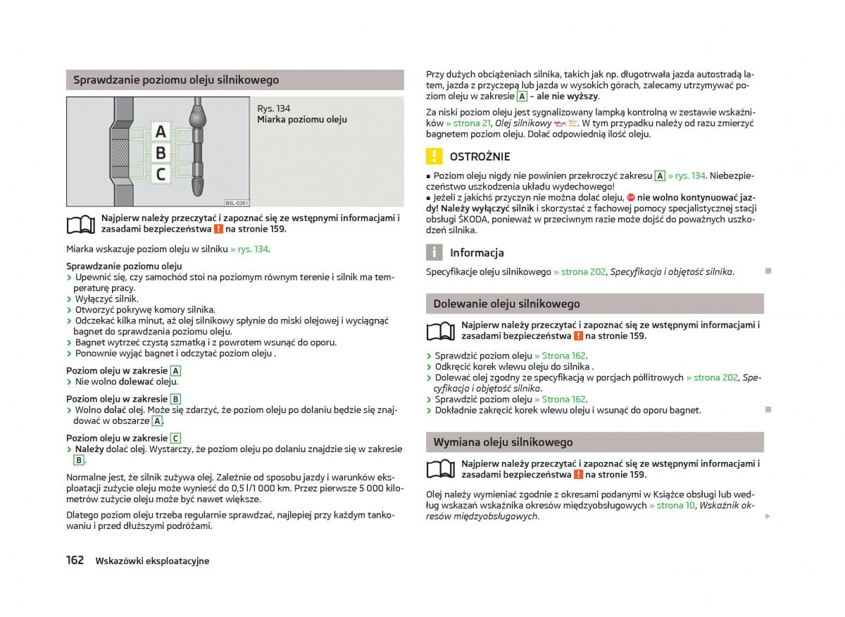 Skoda Octavia III instrukcja obslugi / page 164