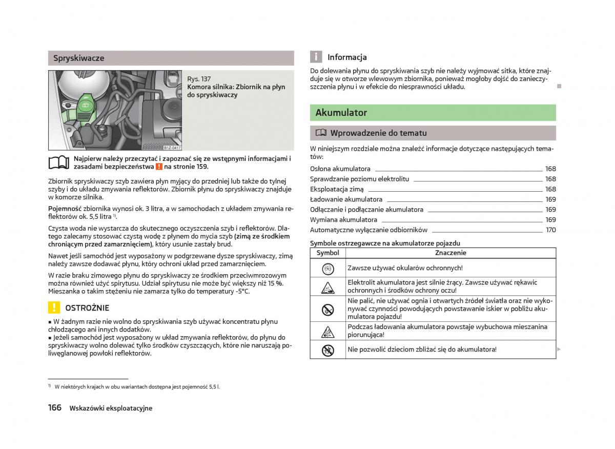 Skoda Octavia III instrukcja obslugi / page 168