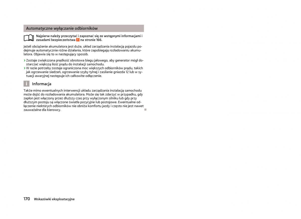 Skoda Octavia III instrukcja obslugi / page 172