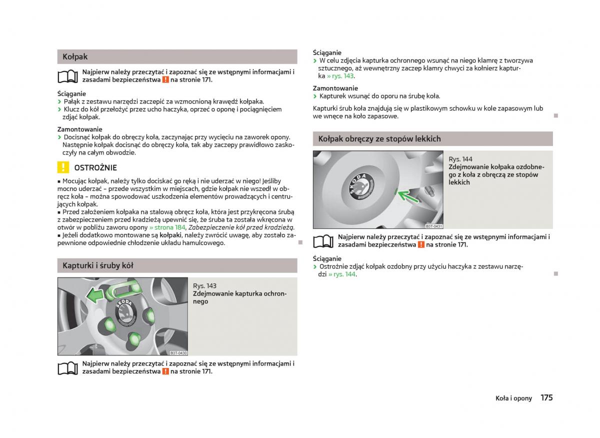 Skoda Octavia III instrukcja obslugi / page 177