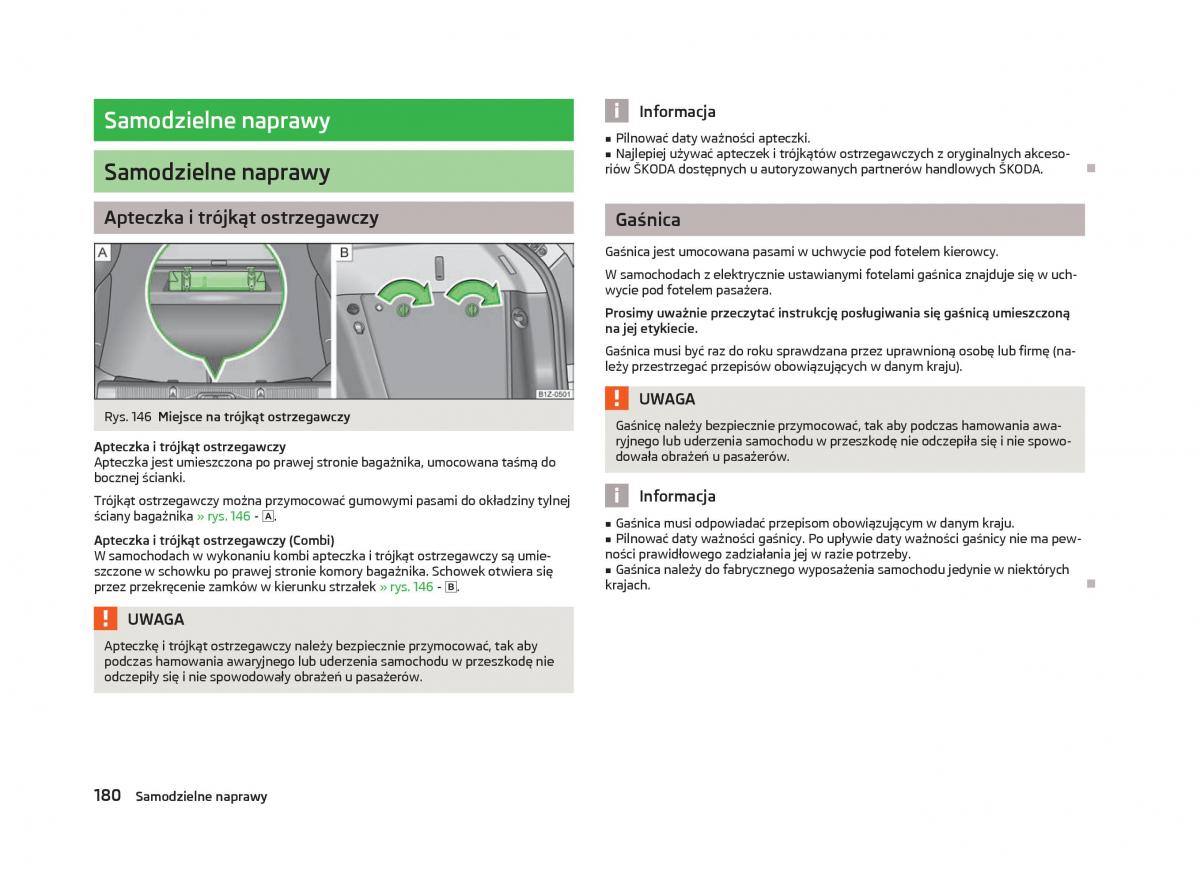 Skoda Octavia III instrukcja obslugi / page 182