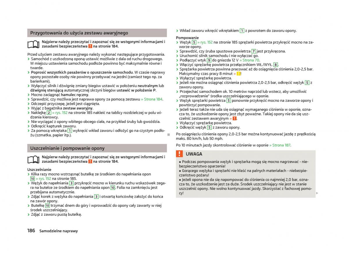 Skoda Octavia III instrukcja obslugi / page 188
