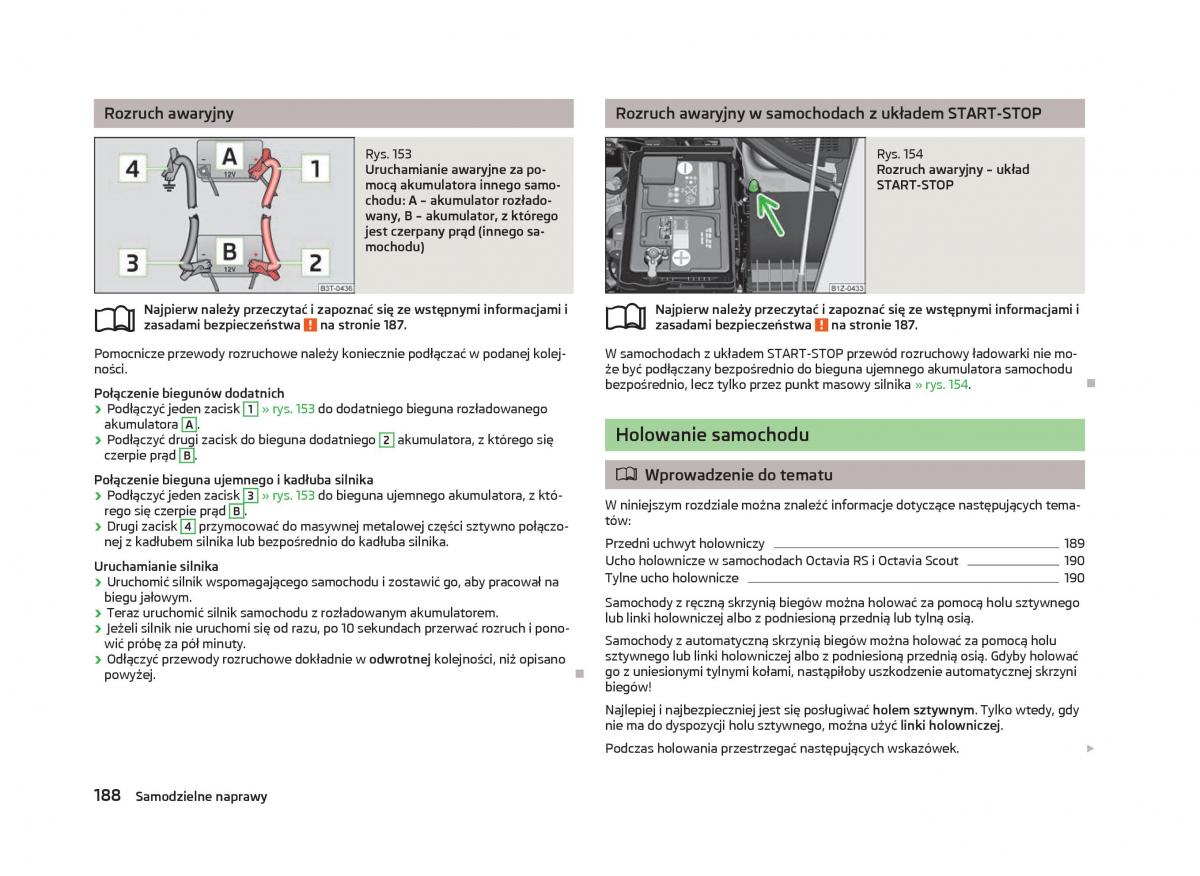 Skoda Octavia III instrukcja obslugi / page 190