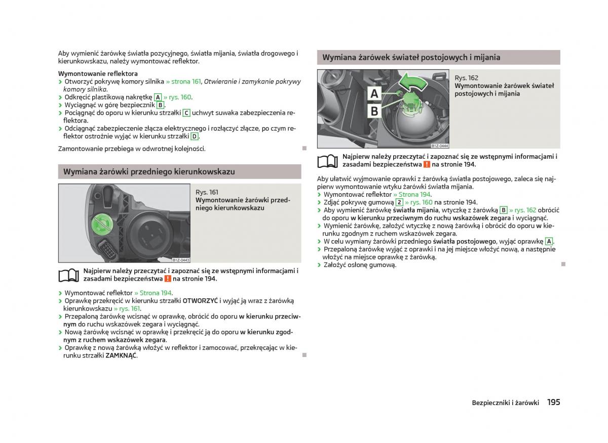 Skoda Octavia III instrukcja obslugi / page 197