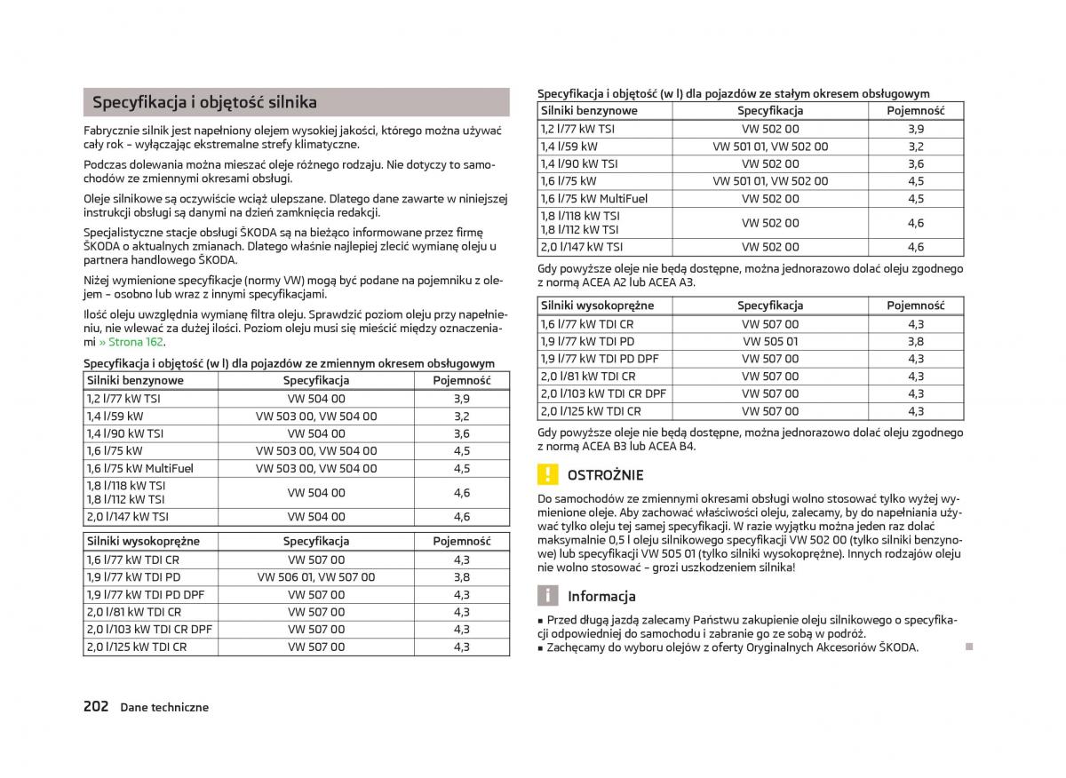 Skoda Octavia III instrukcja obslugi / page 204