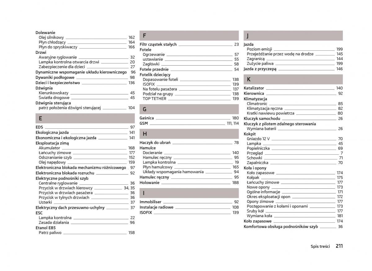 Skoda Octavia III instrukcja obslugi / page 213