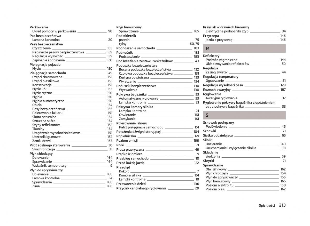 Skoda Octavia III instrukcja obslugi / page 215