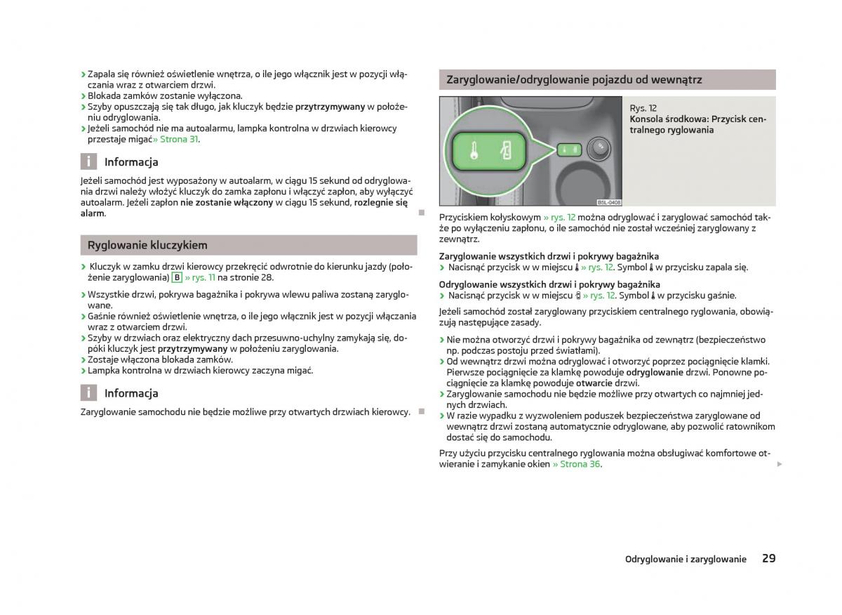 Skoda Octavia III instrukcja obslugi / page 31