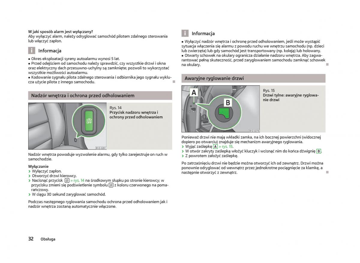 Skoda Octavia III instrukcja obslugi / page 34