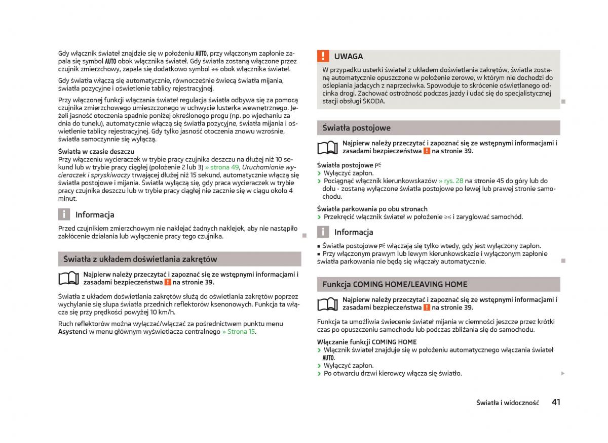 Skoda Octavia III instrukcja obslugi / page 43