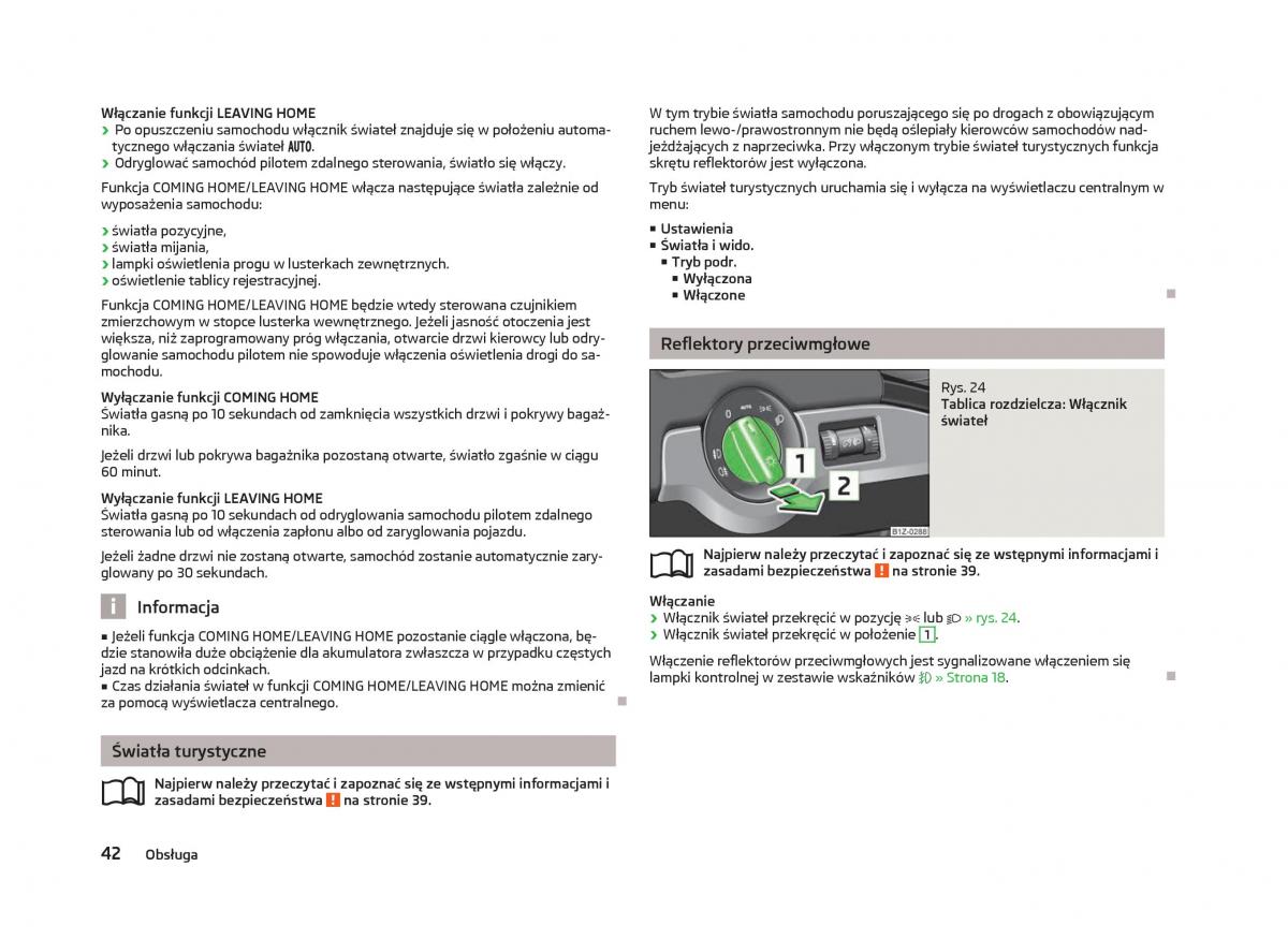 Skoda Octavia III instrukcja obslugi / page 44