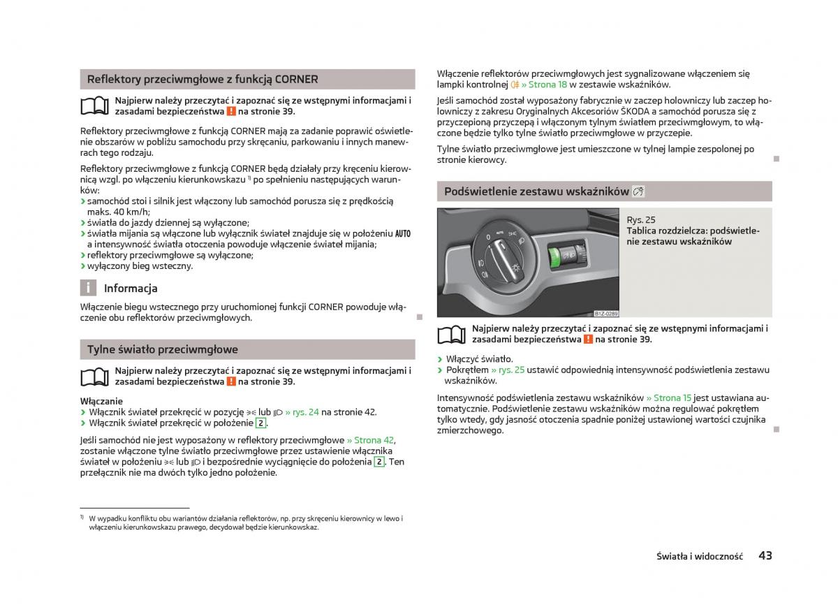 Skoda Octavia III instrukcja obslugi / page 45