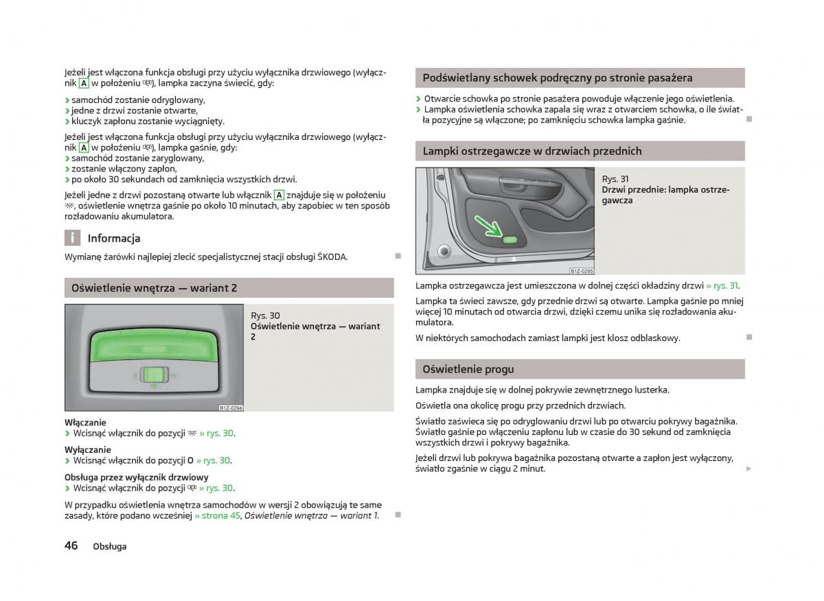 Skoda Octavia III instrukcja obslugi / page 48