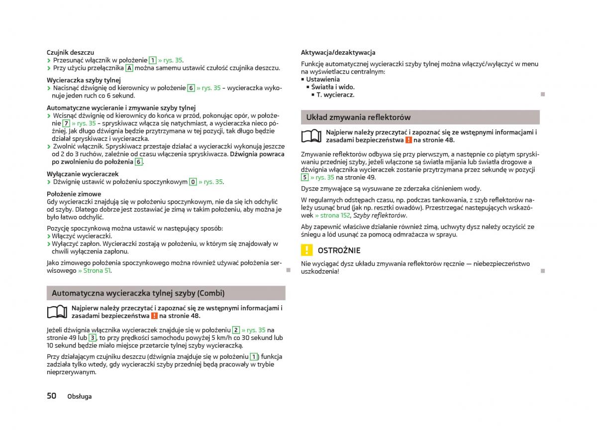 Skoda Octavia III instrukcja obslugi / page 52