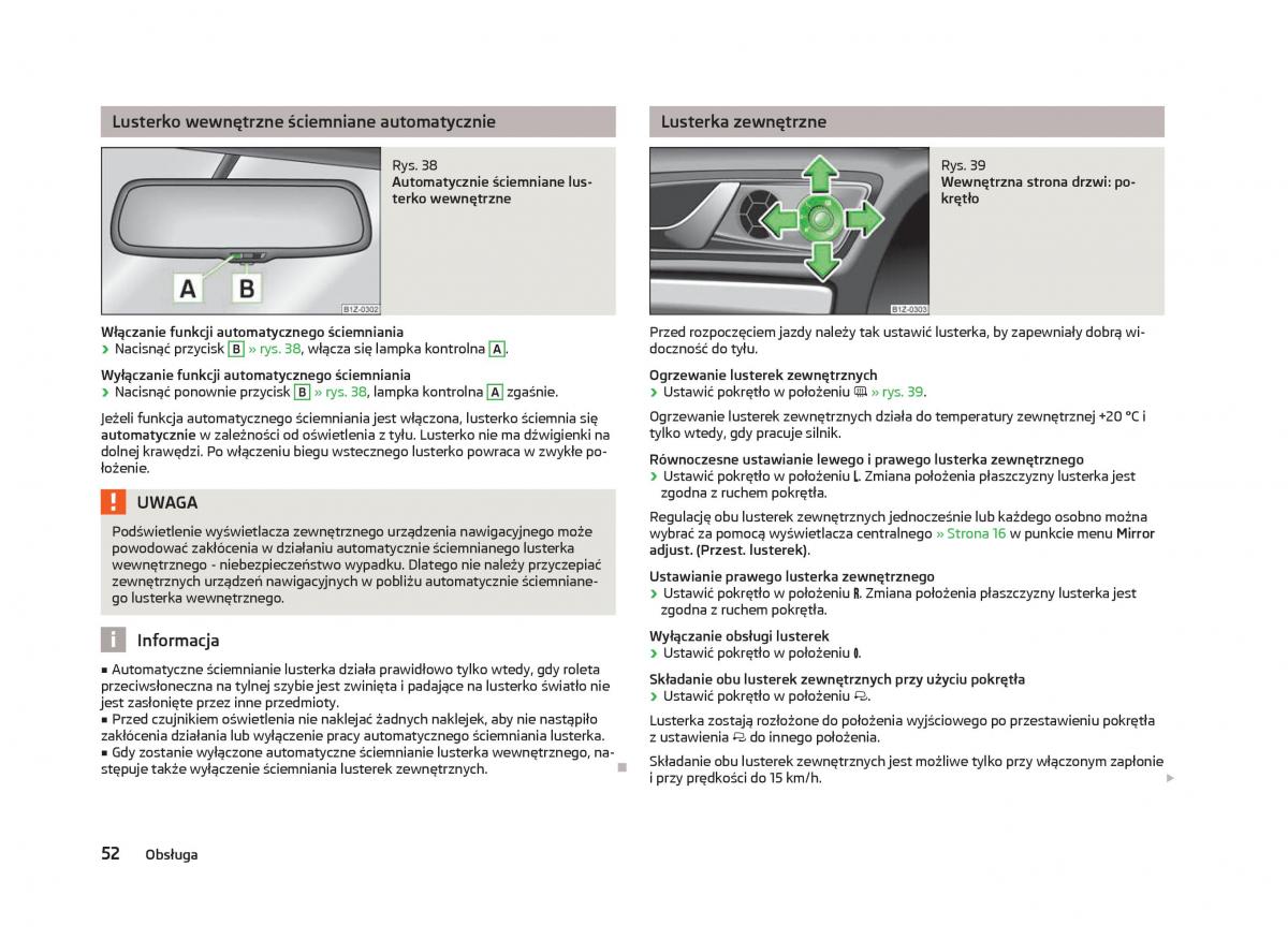 Skoda Octavia III instrukcja obslugi / page 54