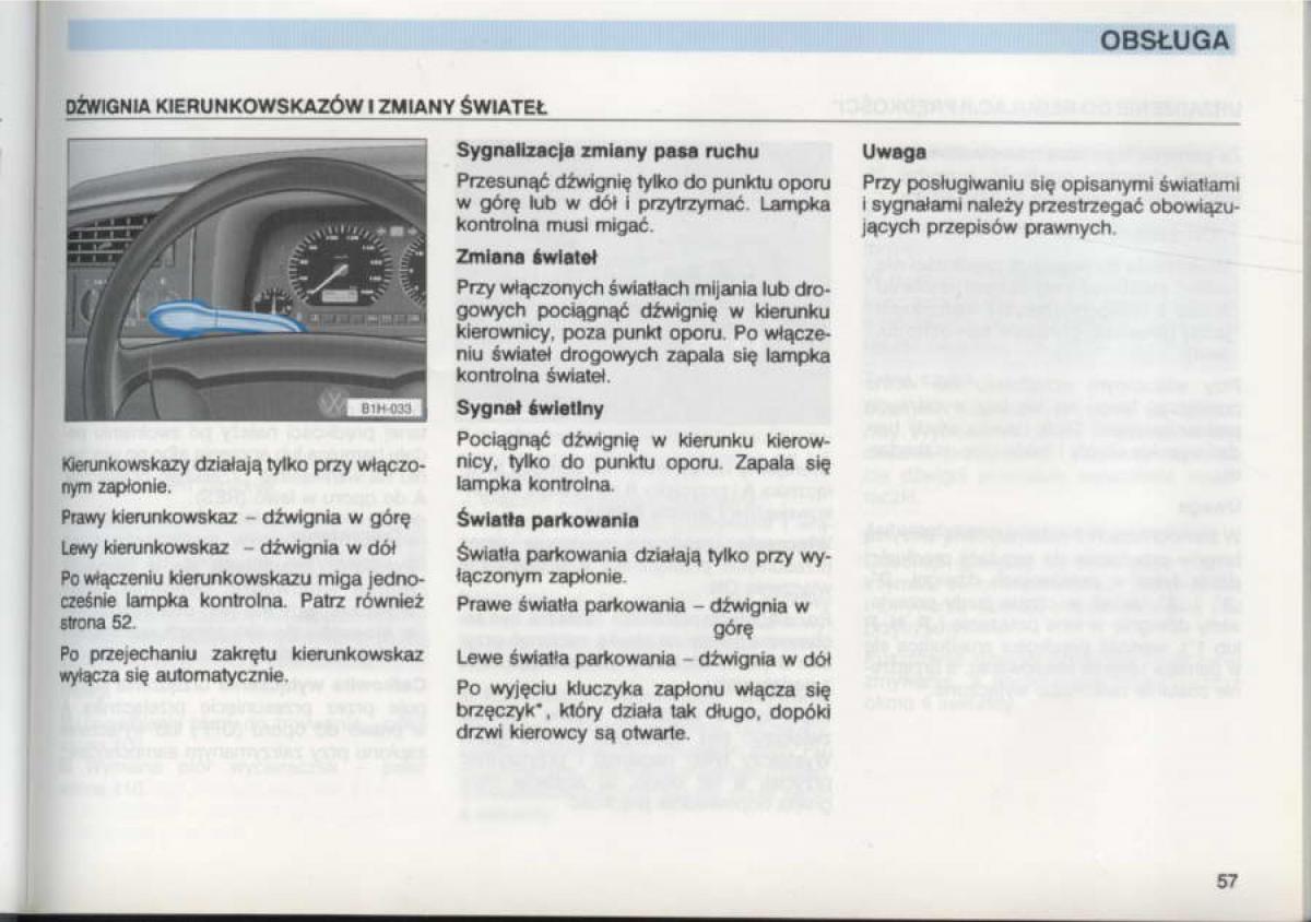 VW Golf III 3 instrukcja obslugi / page 55