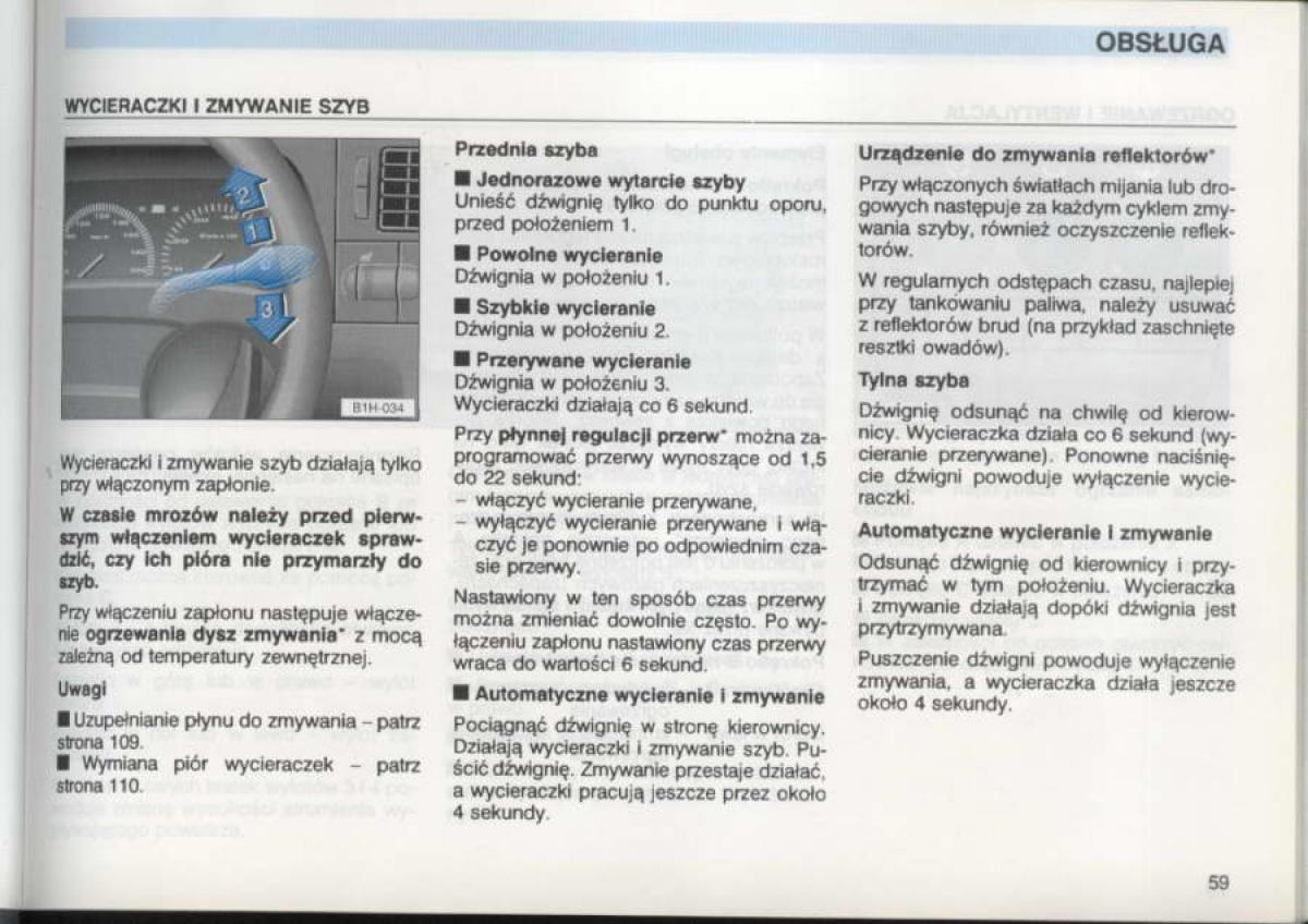 VW Golf III 3 instrukcja obslugi / page 57