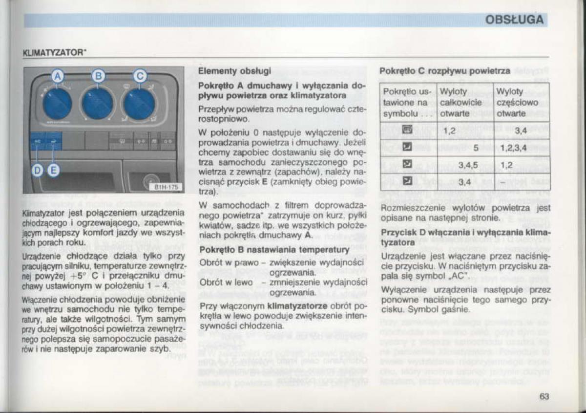 VW Golf III 3 instrukcja obslugi / page 61