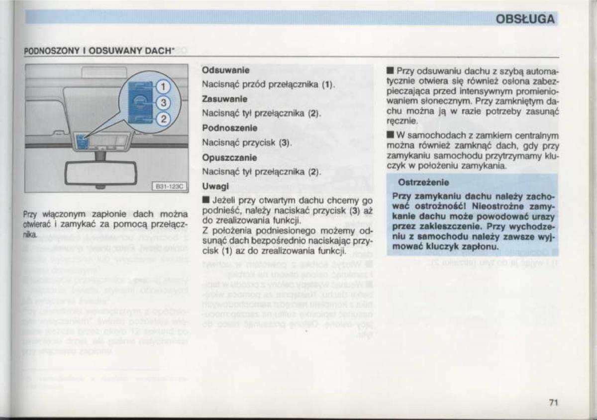 VW Golf III 3 instrukcja obslugi / page 69