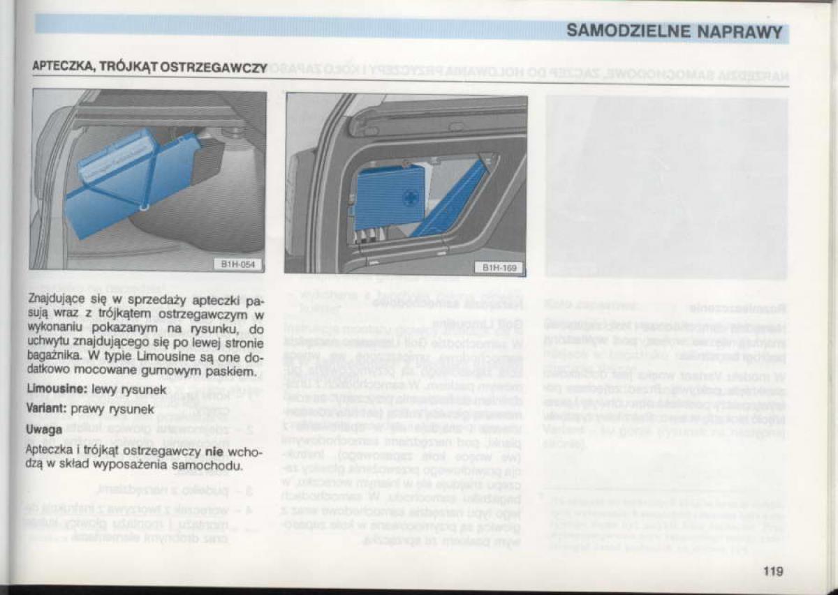 VW Golf III 3 instrukcja obslugi / page 117