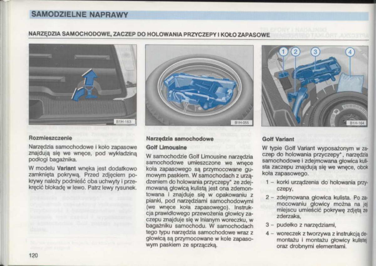 VW Golf III 3 instrukcja obslugi / page 118