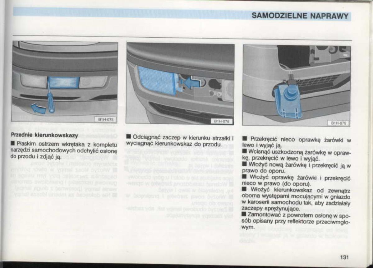 VW Golf III 3 instrukcja obslugi / page 129