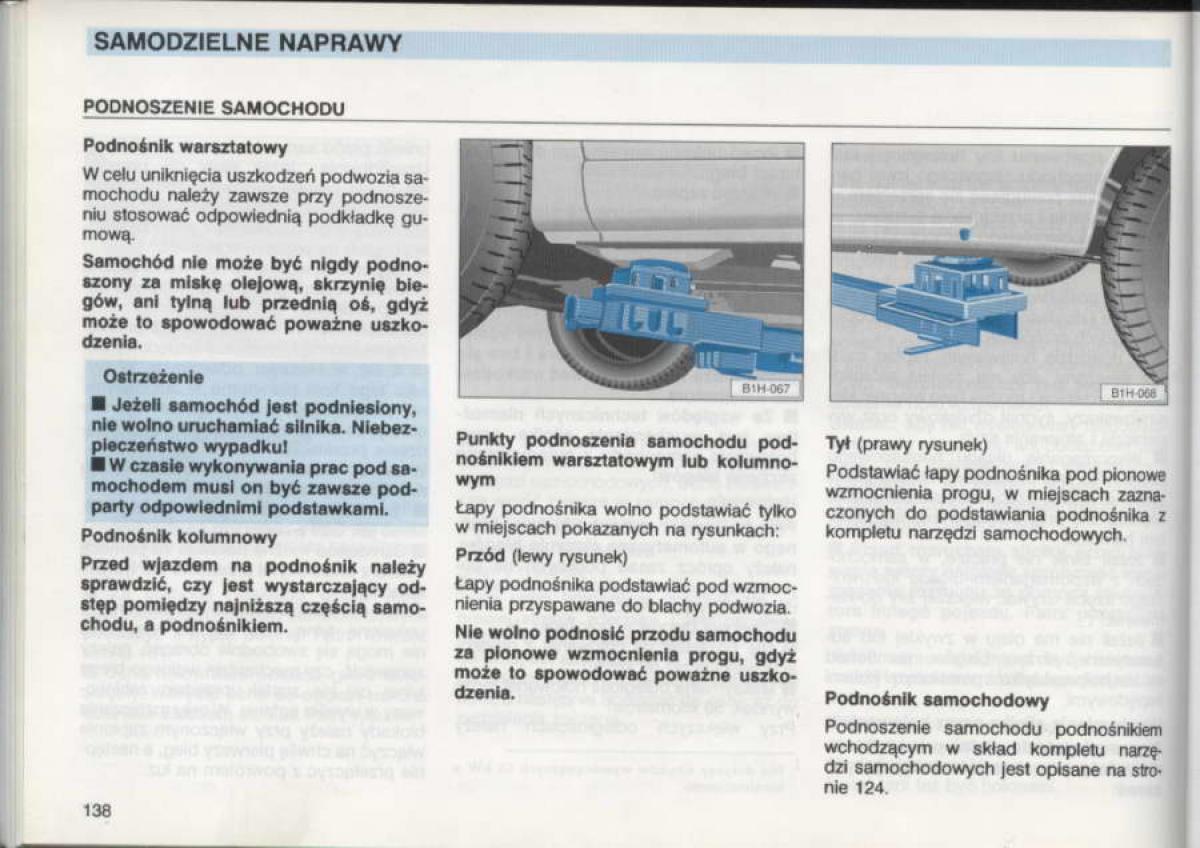 VW Golf III 3 instrukcja obslugi / page 136