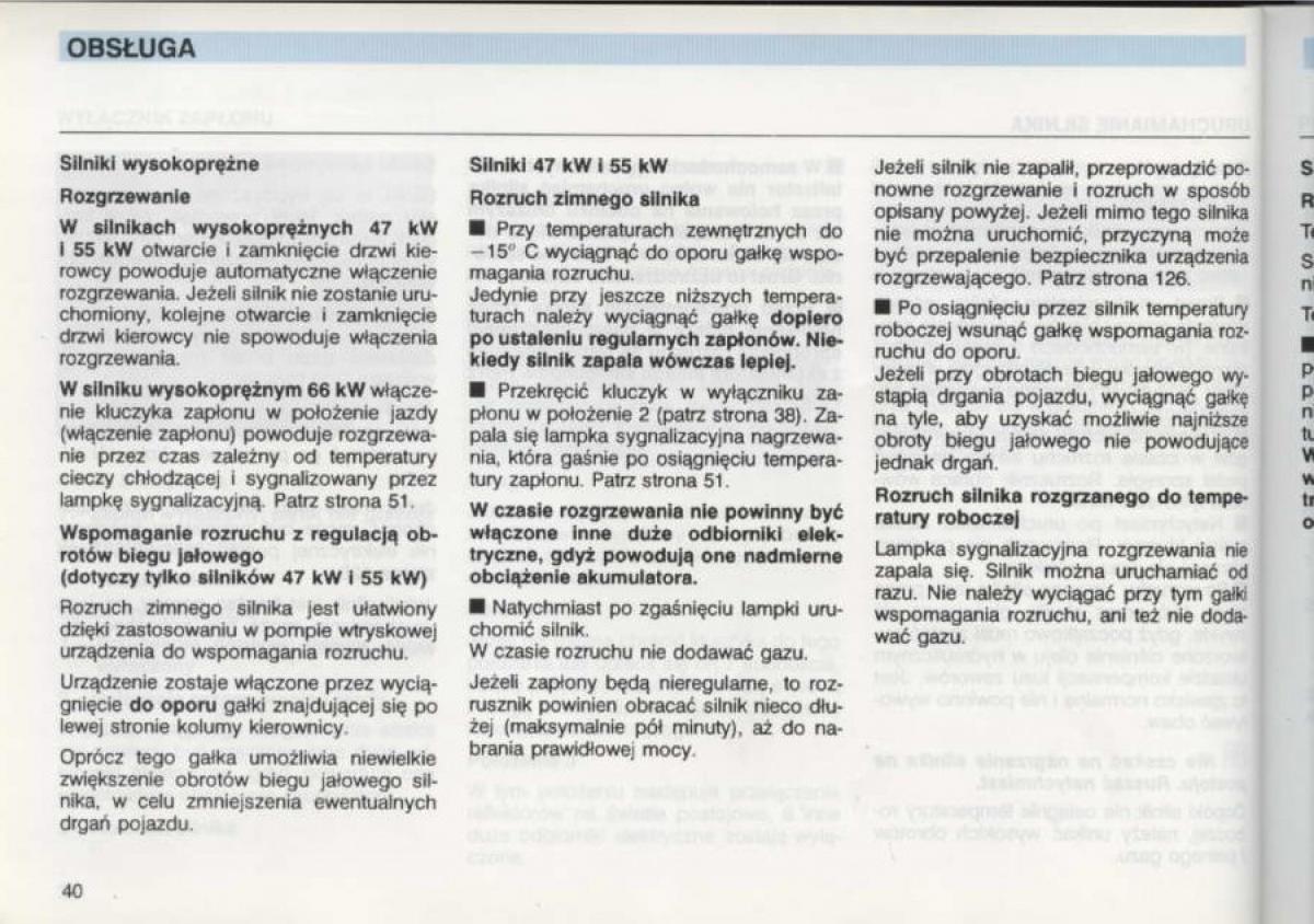 VW Golf III 3 instrukcja obslugi / page 38