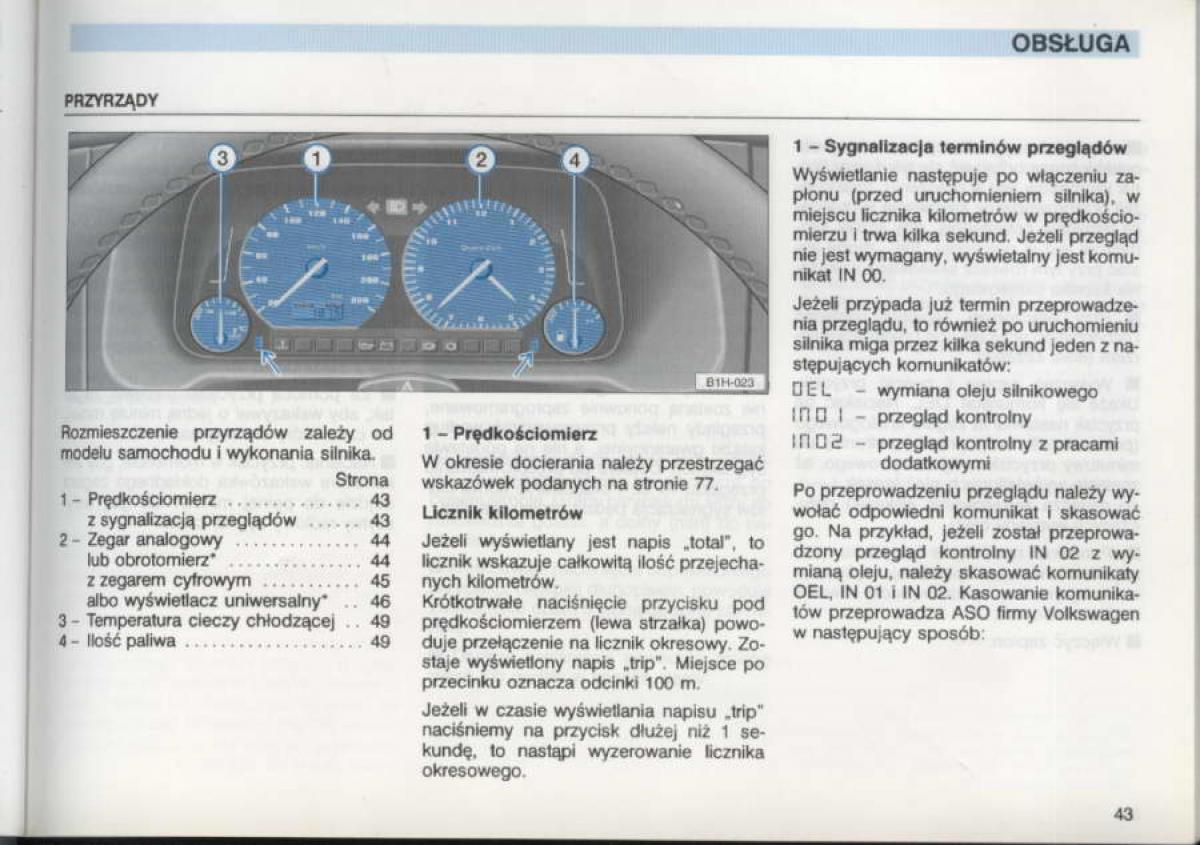 VW Golf III 3 instrukcja obslugi / page 41