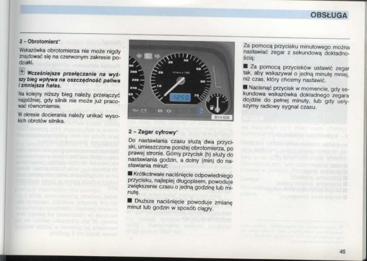 VW Golf III 3 instrukcja obslugi / page 43