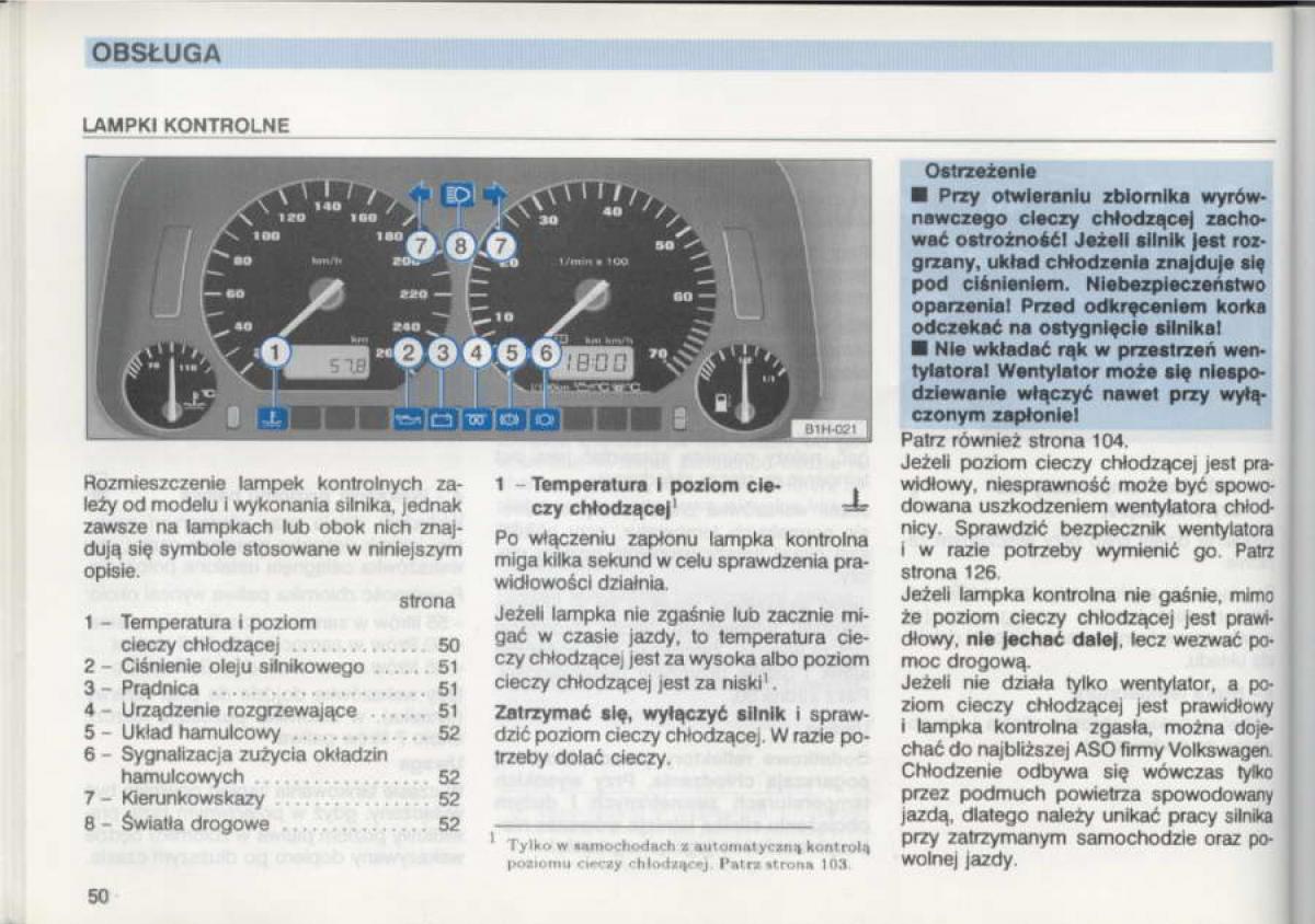 VW Golf III 3 instrukcja obslugi / page 48