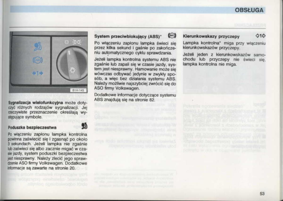 VW Golf III 3 instrukcja obslugi / page 51