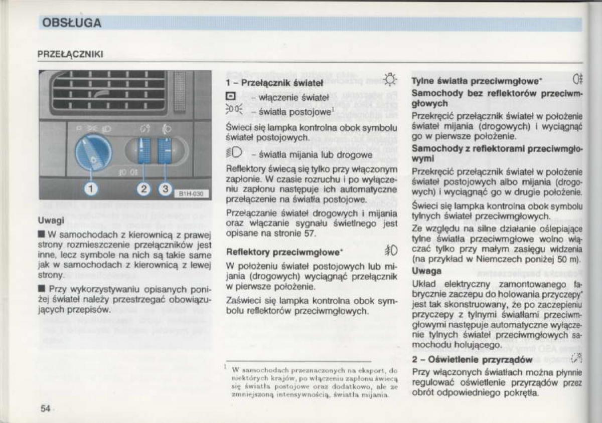 VW Golf III 3 instrukcja obslugi / page 52