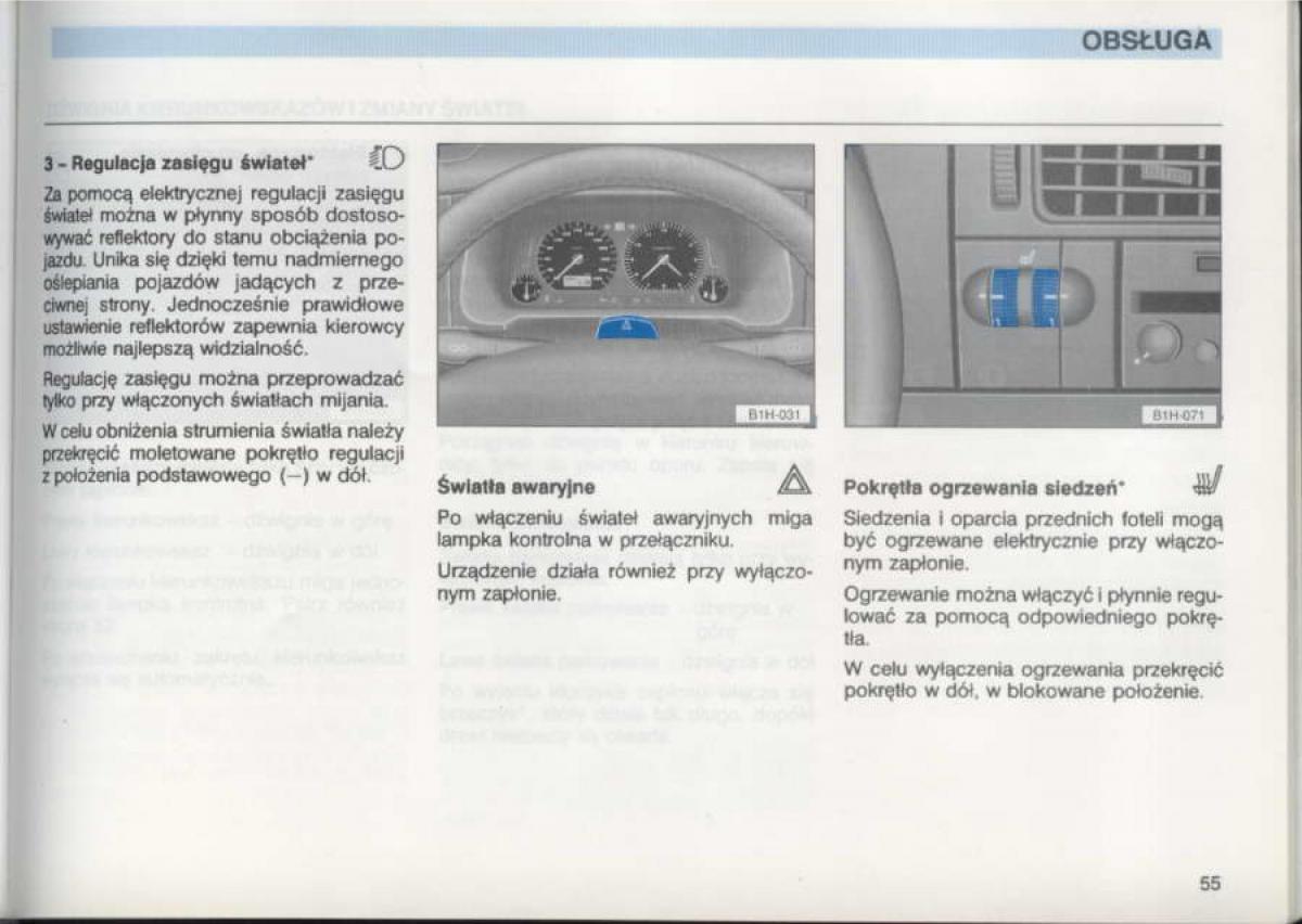 VW Golf III 3 instrukcja obslugi / page 53