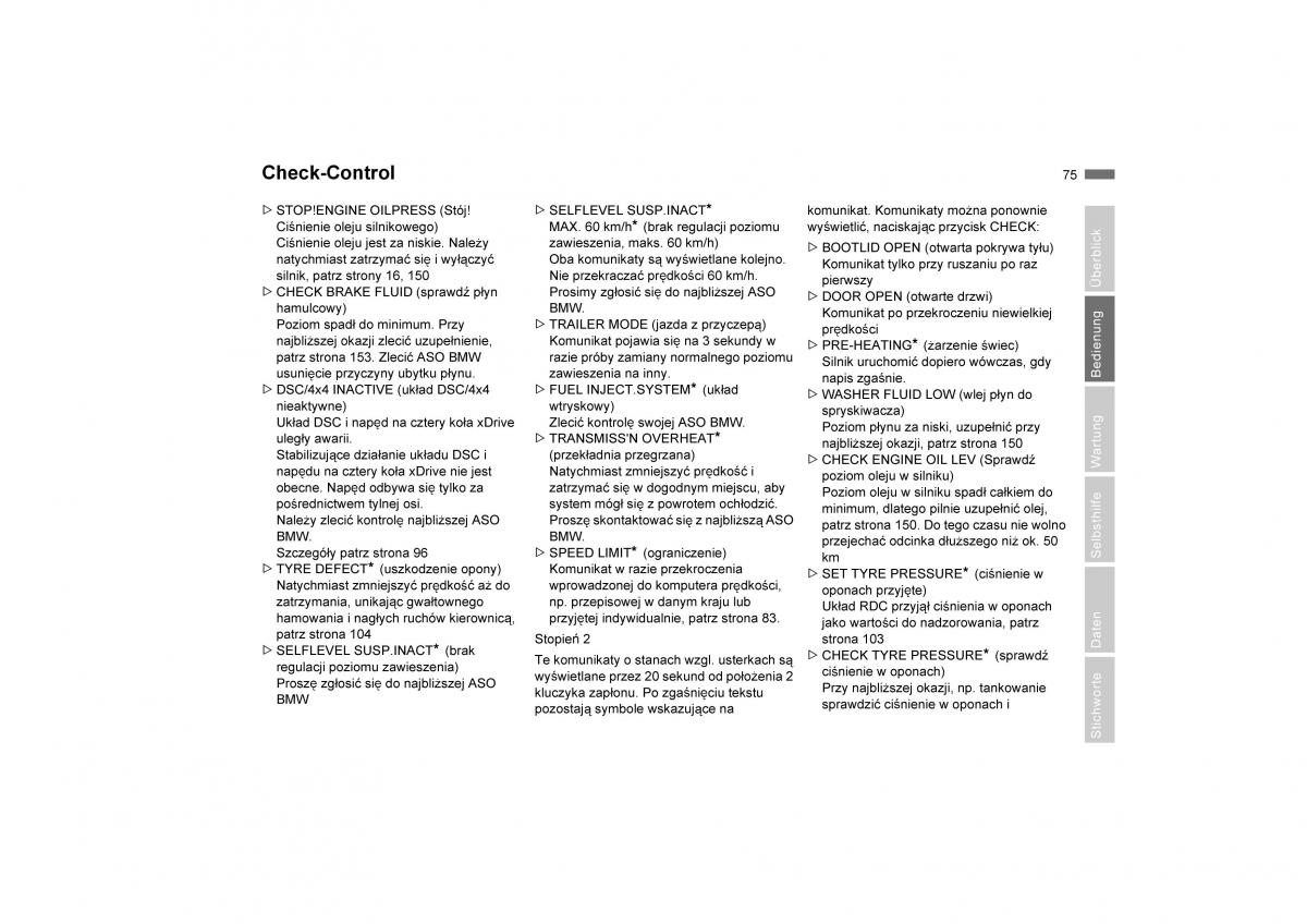 manual  BMW E53 X5 instrukcja / page 77