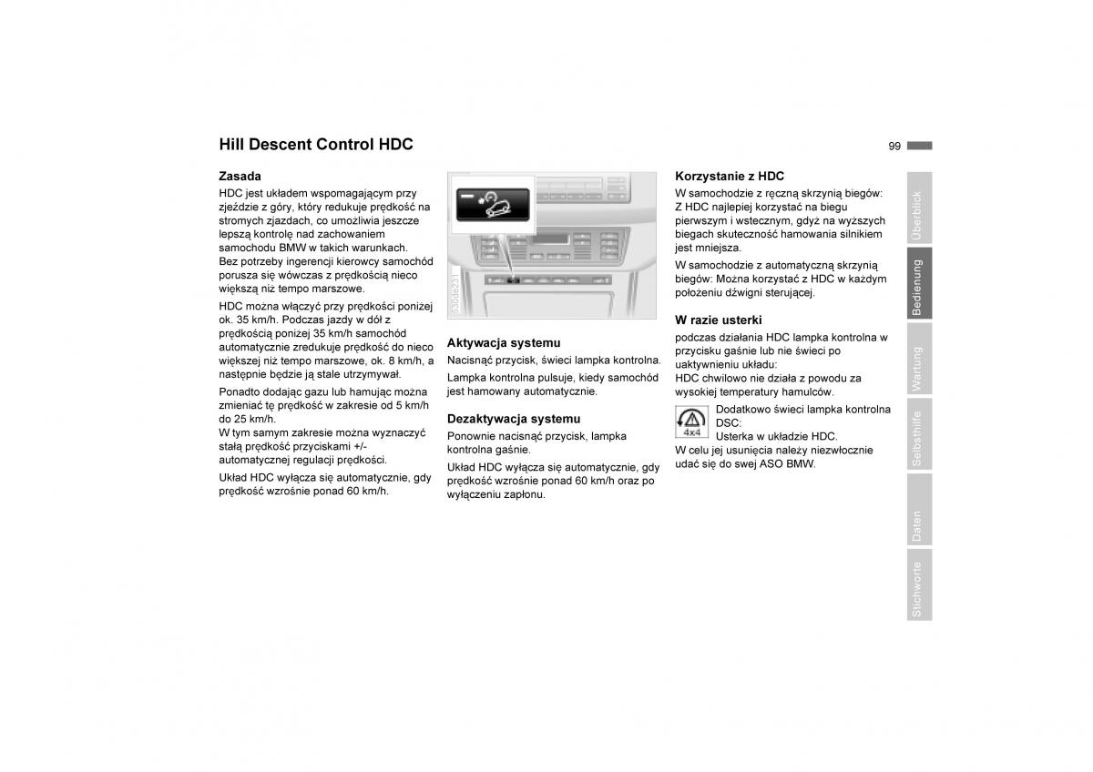 manual  BMW E53 X5 instrukcja / page 101