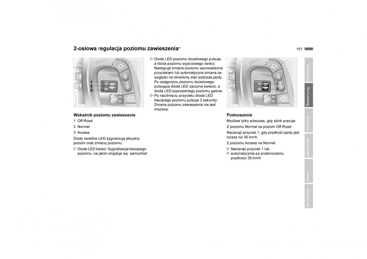 manual  BMW E53 X5 instrukcja / page 103