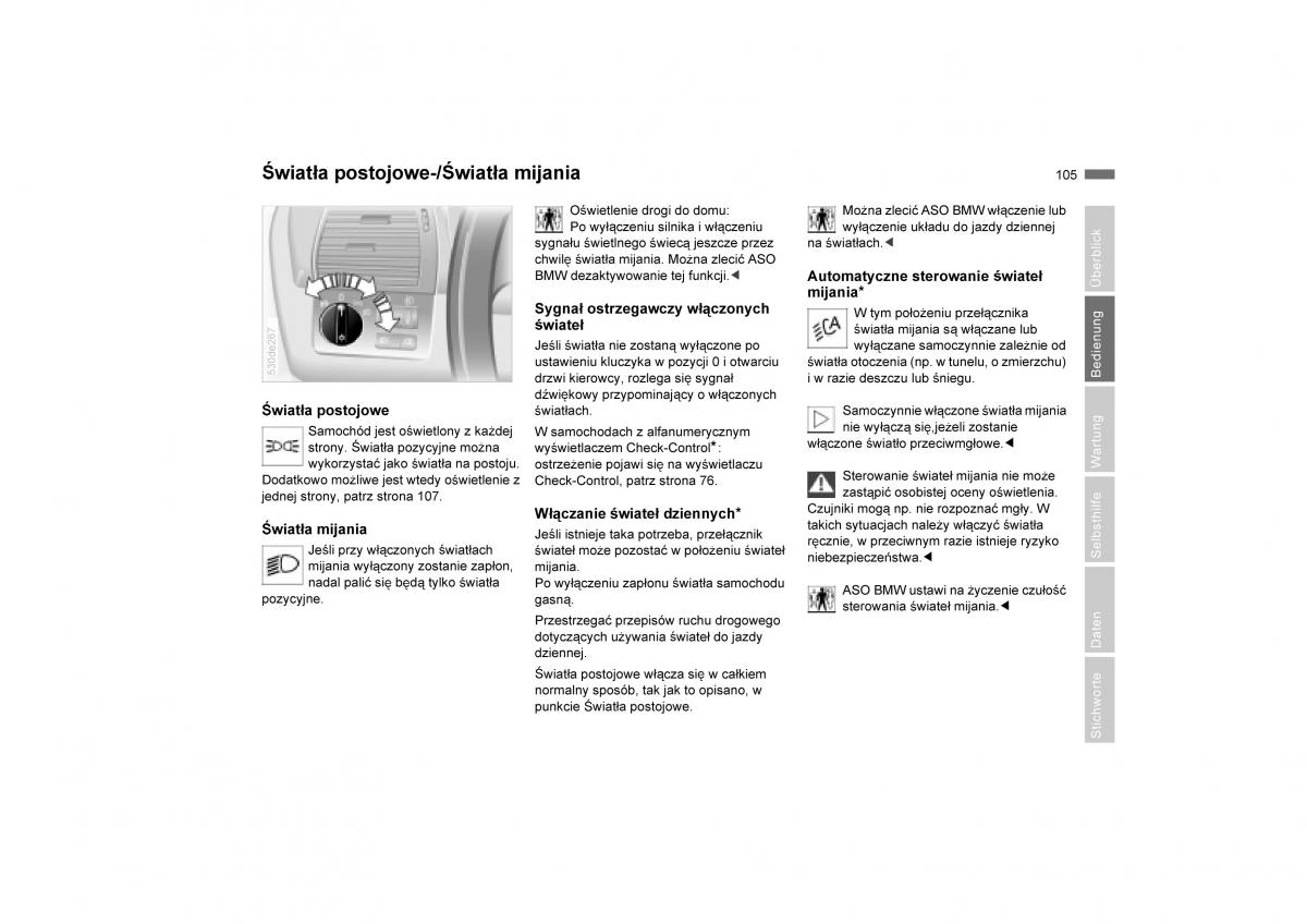 manual  BMW E53 X5 instrukcja / page 107