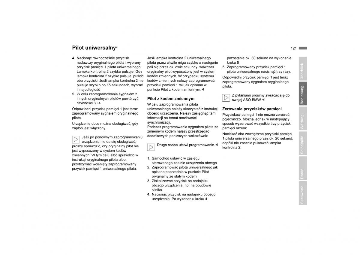 manual  BMW E53 X5 instrukcja / page 123