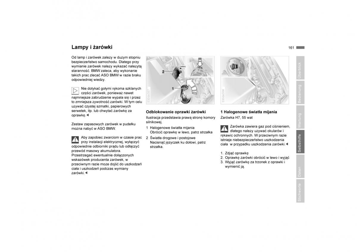 manual  BMW E53 X5 instrukcja / page 163