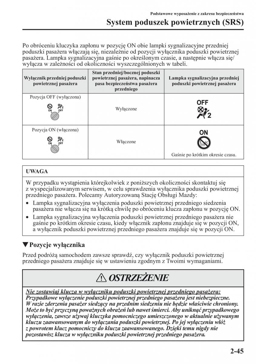 Mazda 6 III instrukcja obslugi / page 62