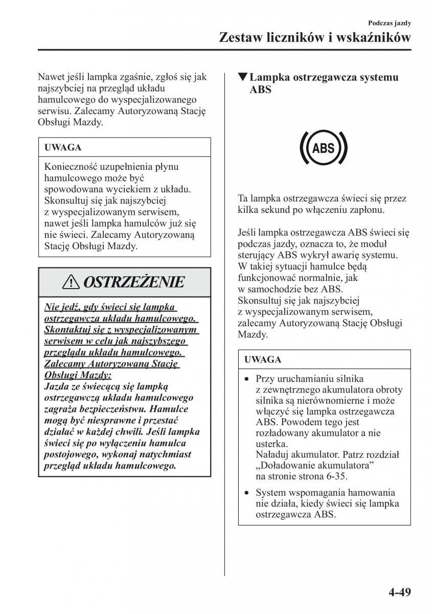 Mazda 6 III instrukcja obslugi / page 192