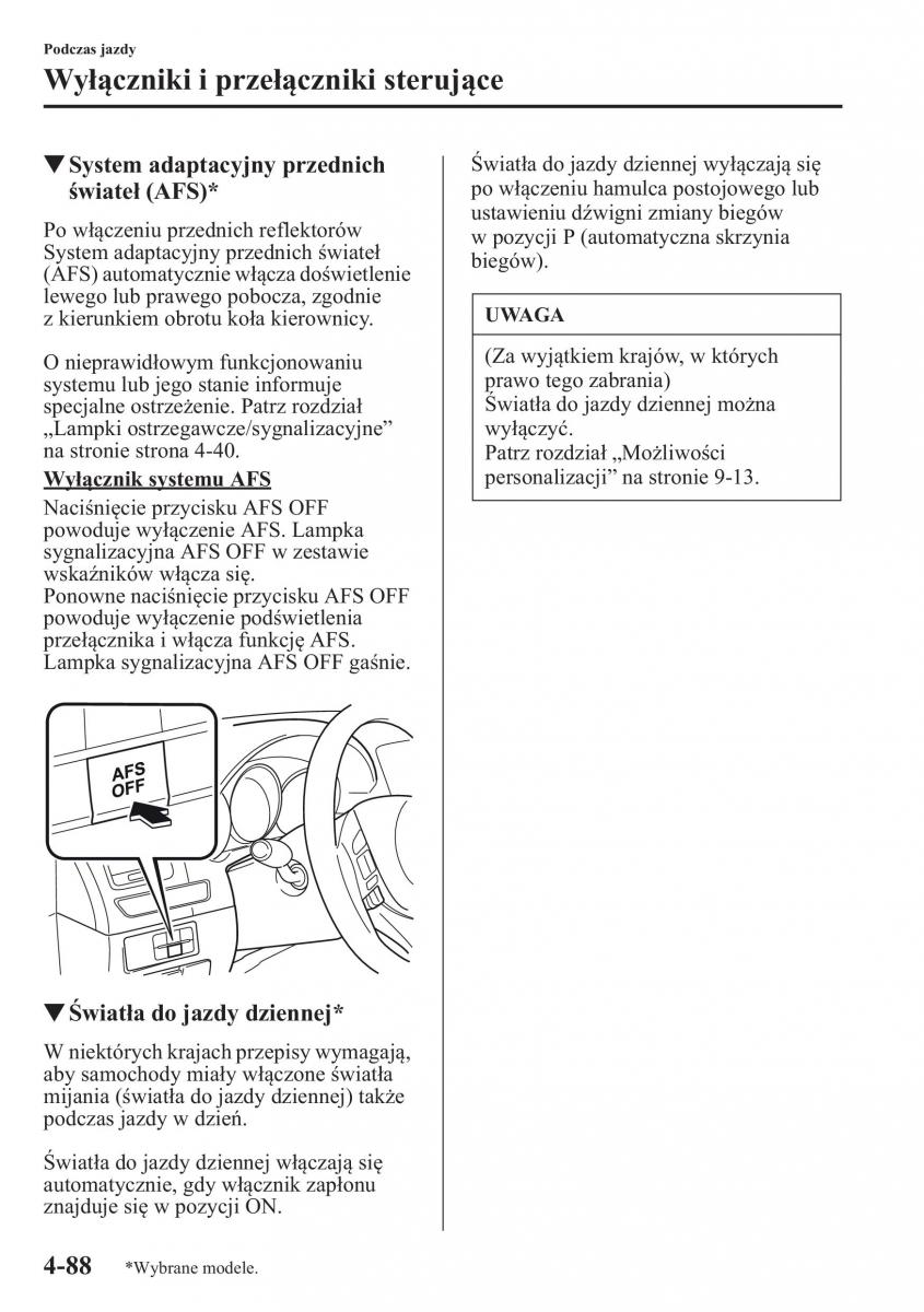 Mazda 6 III instrukcja obslugi / page 231