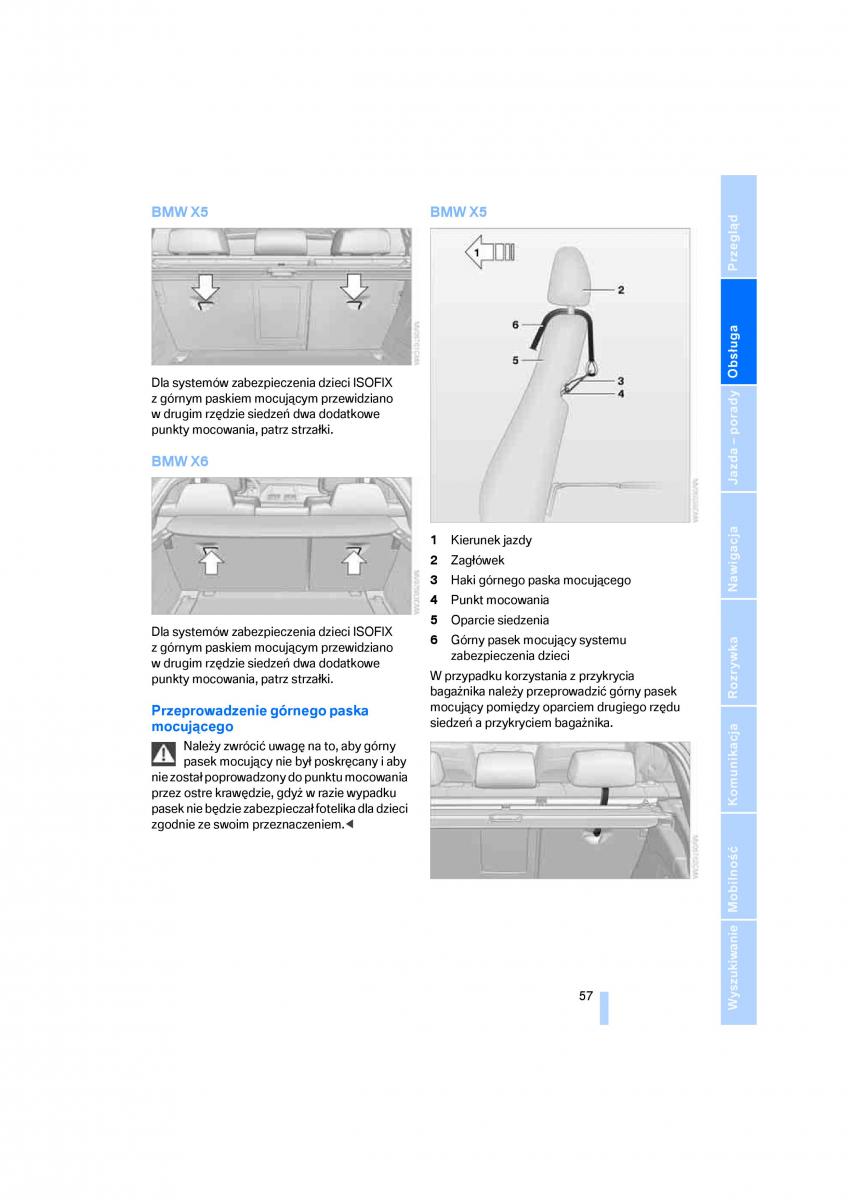 BMW E70 X5 X6 instrukcja obslugi / page 59