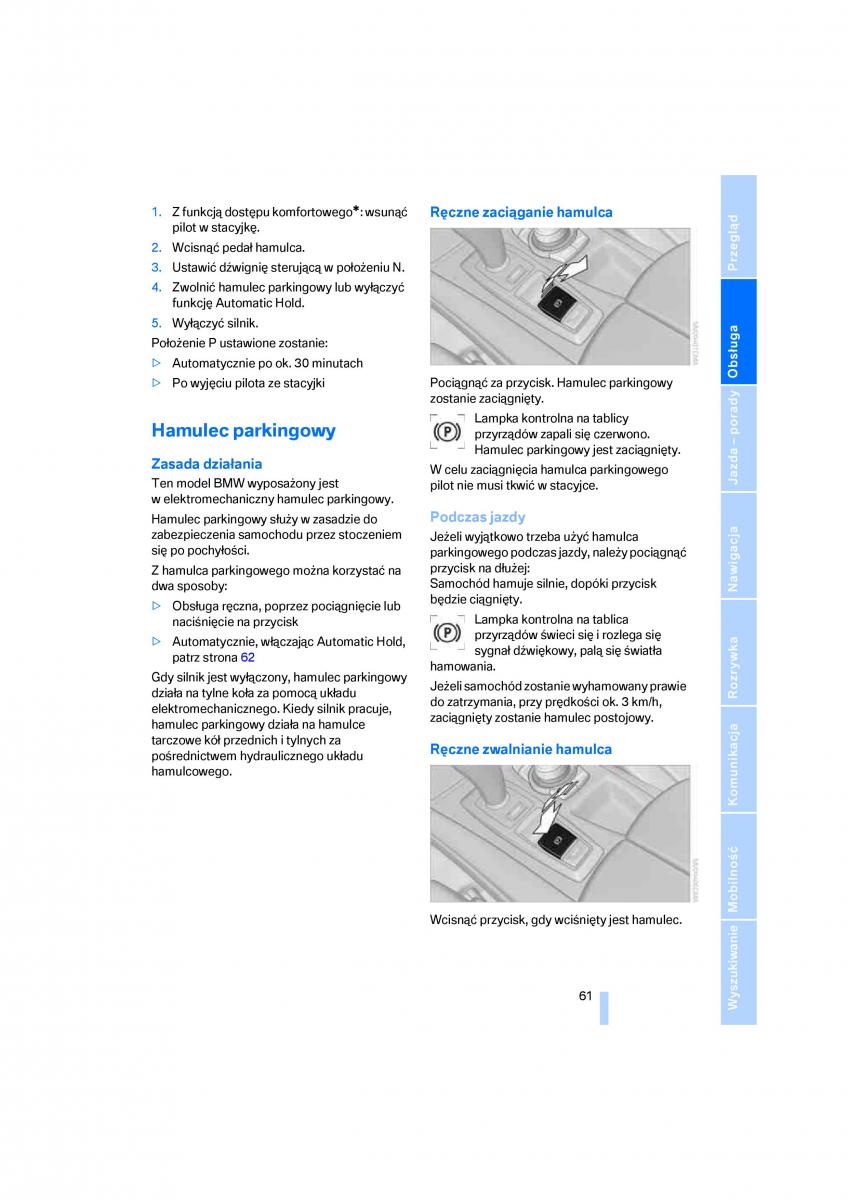 BMW E70 X5 X6 instrukcja obslugi / page 63